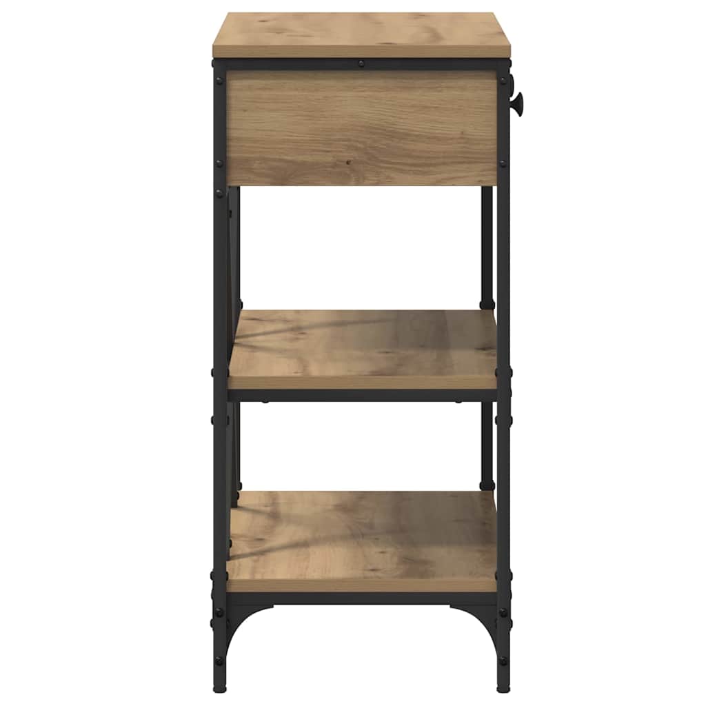 Konsolentisch mit Schubladen mit Regal Sonstiges Artisan-Eiche